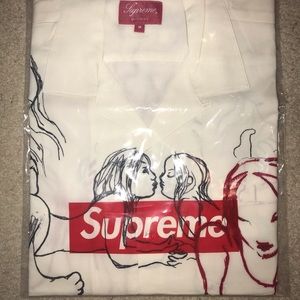 Supreme | Shirts | Supreme Rita Ackermann Rayon Shirt White | Poshmark